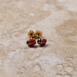 14k gold ladybug earrings